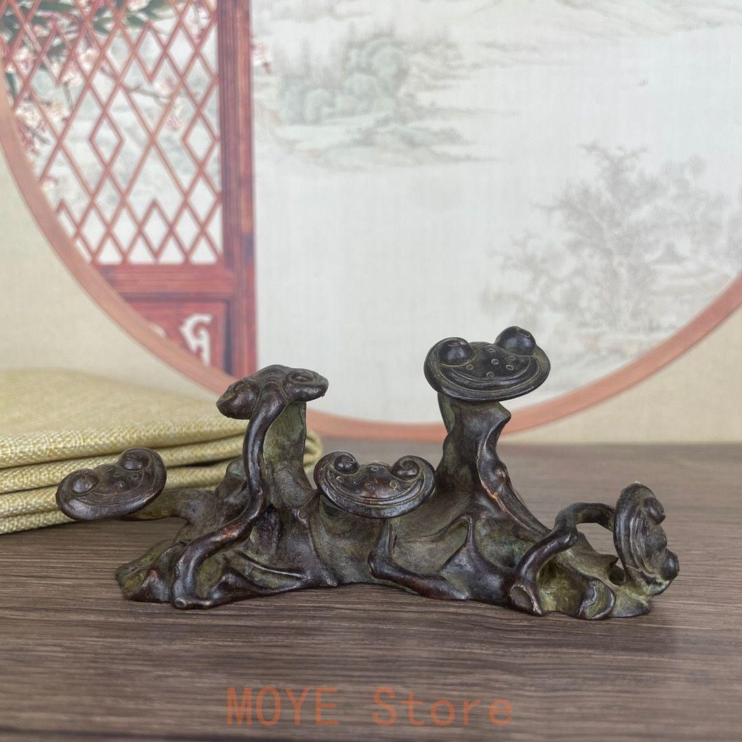 銅細工の如意置物 筆置 文鎮 書道用 文房具 美術品 - メルカリ