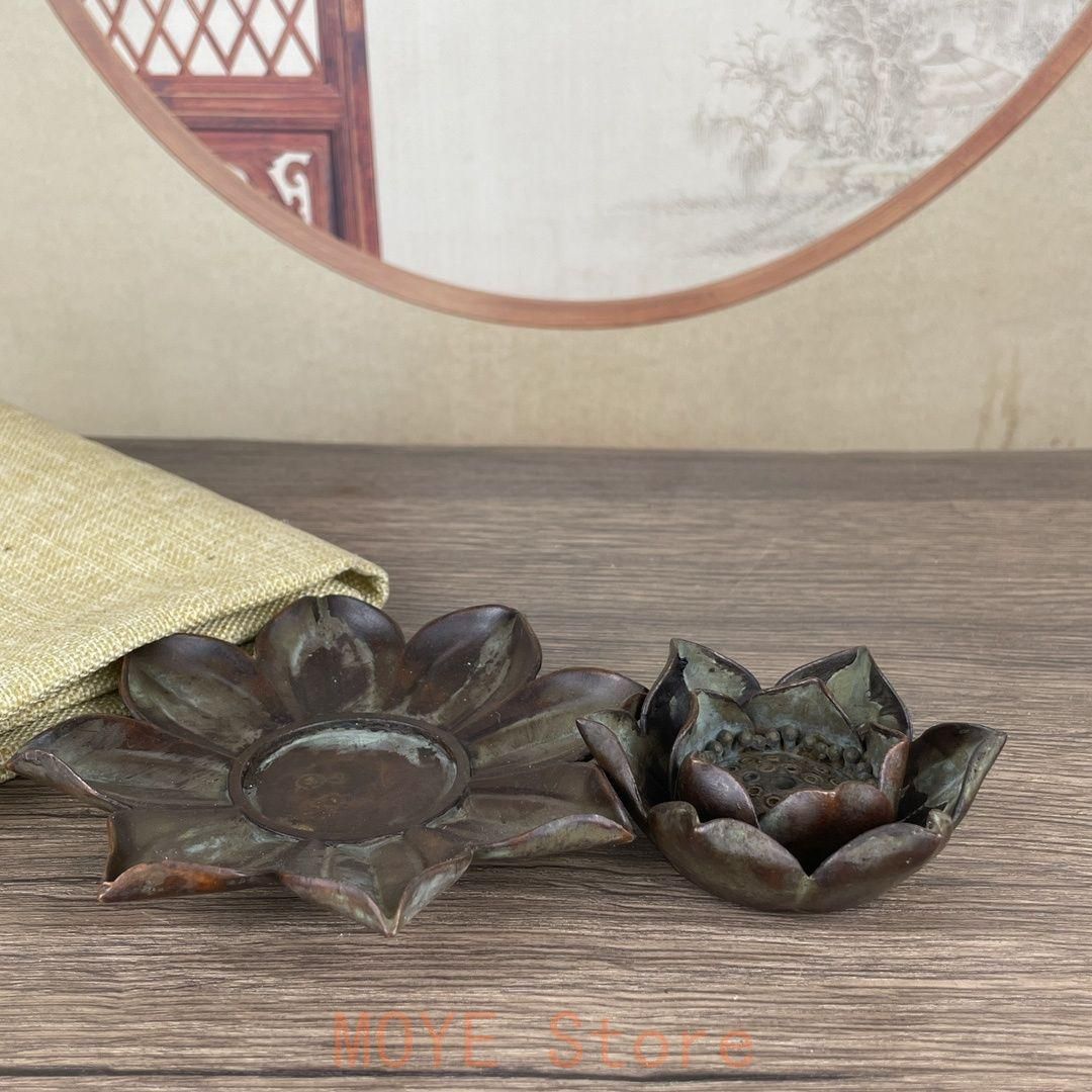 銅 細工 蓮華燭台 香挿 香道具 茶道具 装飾工 芸品 置物 - メルカリ