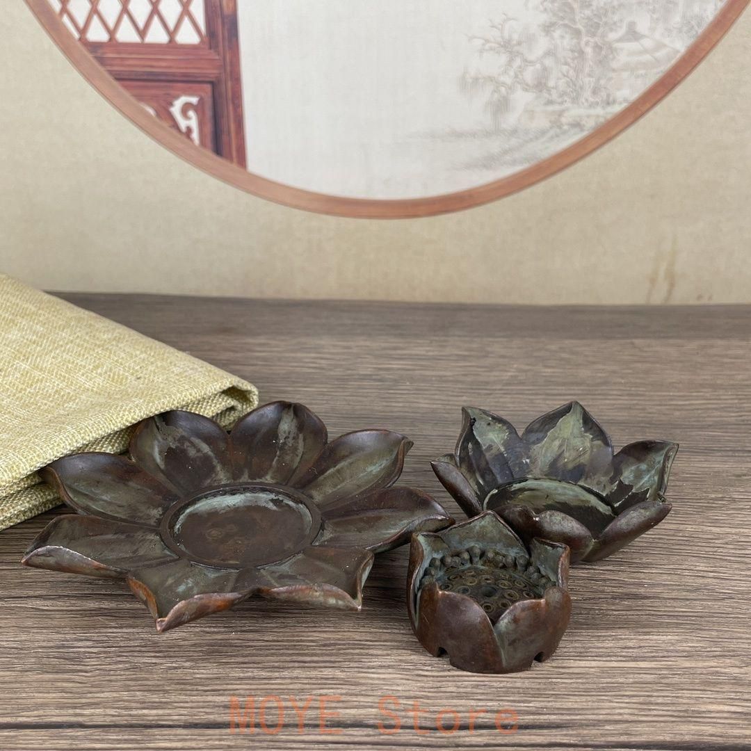 銅 細工 蓮華燭台 香挿 香道具 茶道具 装飾工 芸品 置物 - メルカリ