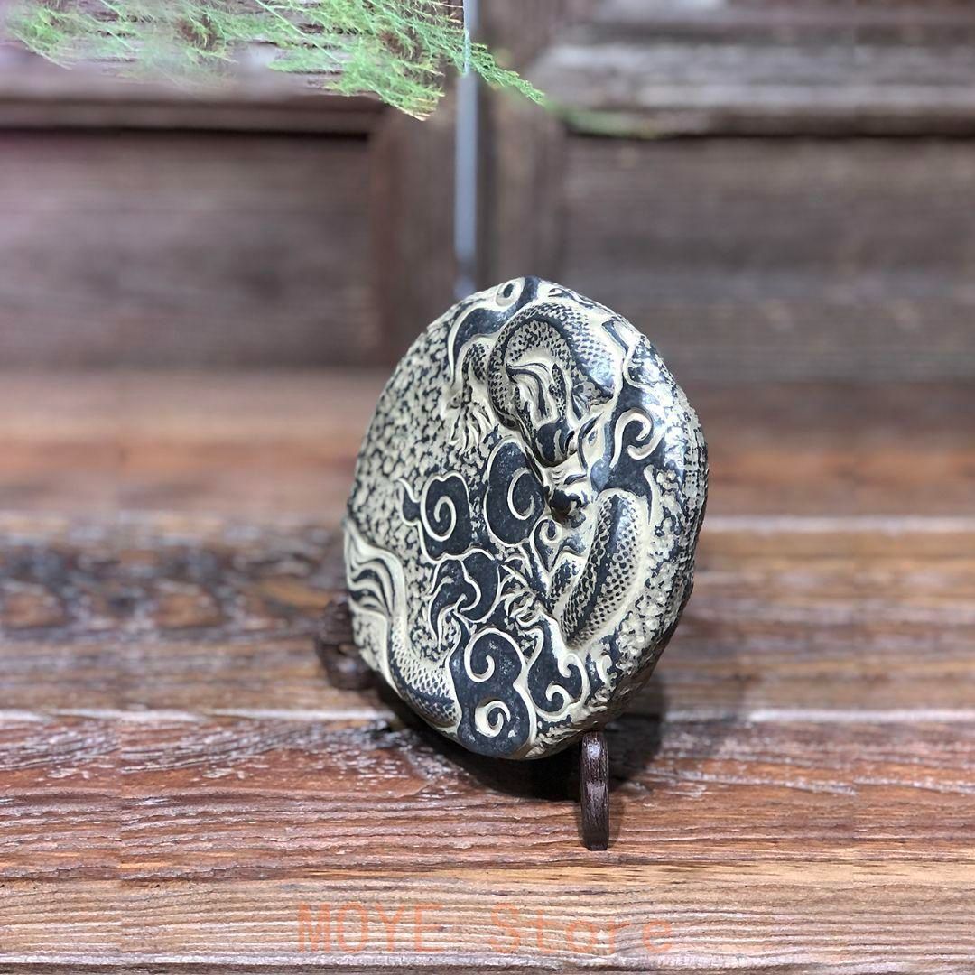 浮彫 竜騰四海 壺承 台 家内 茶室 客間 工芸品 置物 - メルカリ