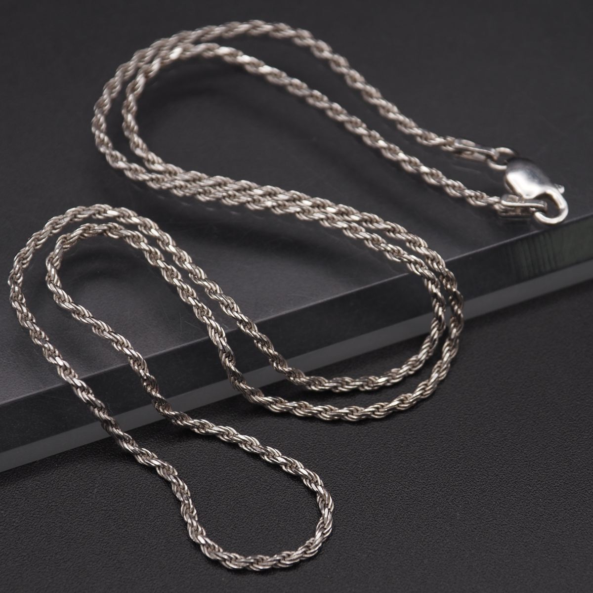 L783 ヴィンテージ 925 ITALY刻印 ネックレス スクリュー ロープ