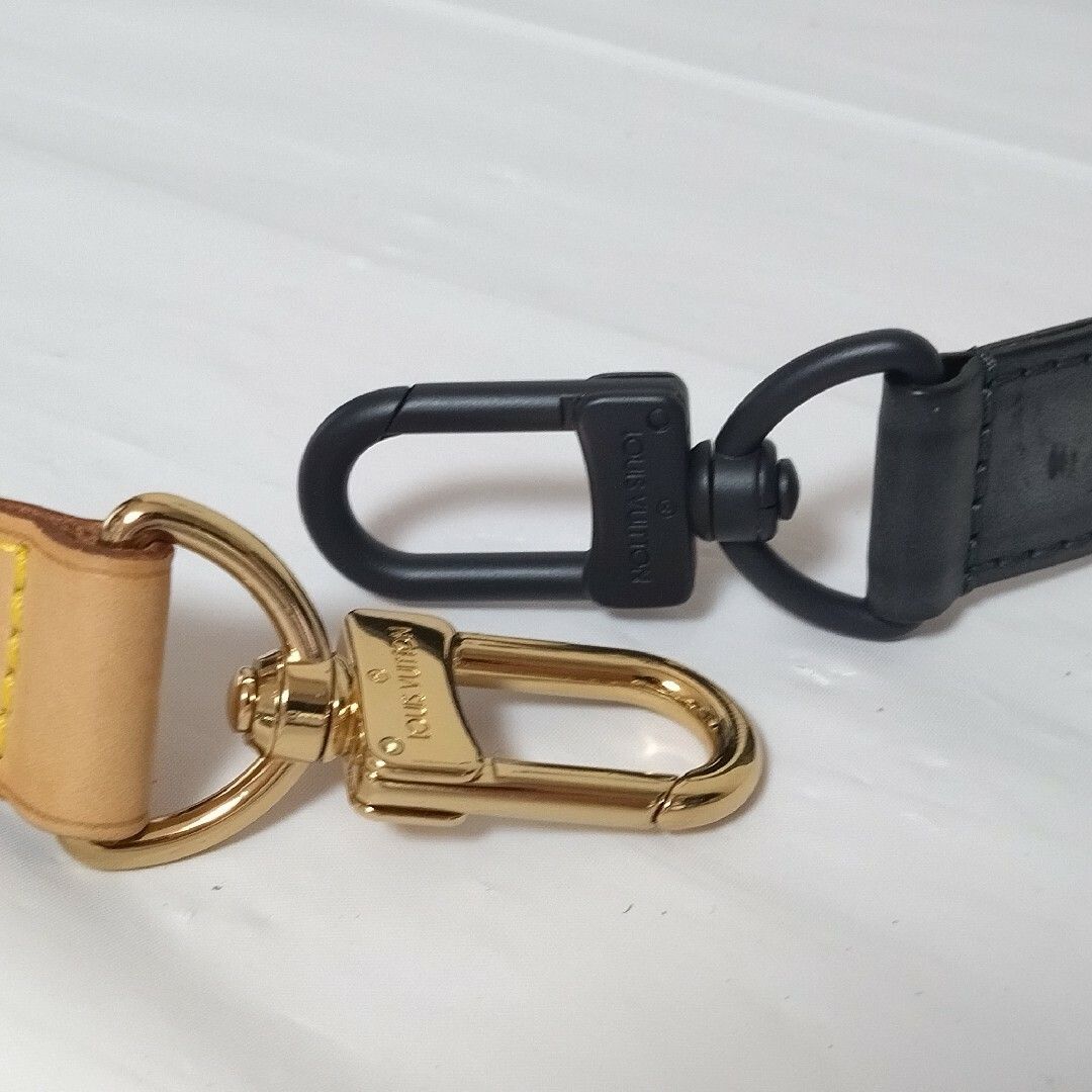 美品】ルイヴィトン ショルダーストラップ グレー×ベージュ ボストン用