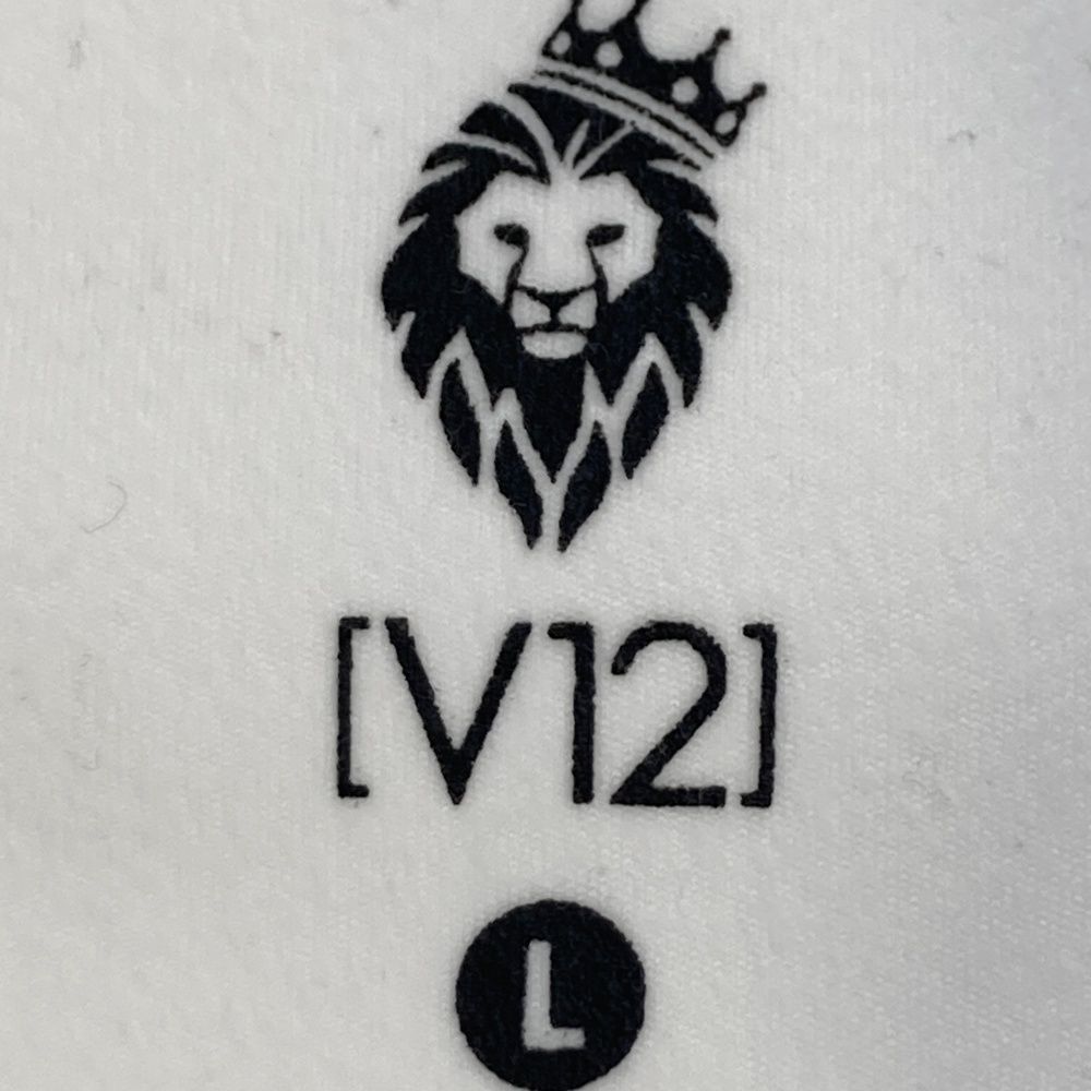サイズ：L V12 ヴィトゥエルヴ モックネック長袖Tシャツ ホワイト系
