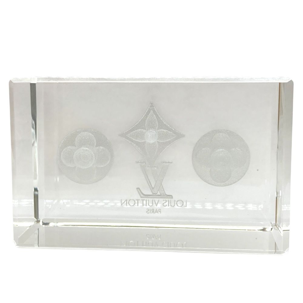 ルイヴィトン ペーパーウェイト モノグラム クリスタル オブジェ 置物