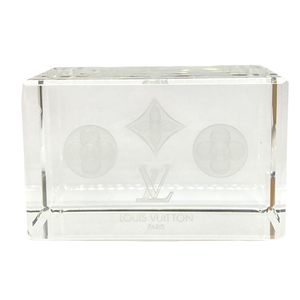 ルイヴィトン ペーパーウェイト モノグラム クリスタル オブジェ 置物