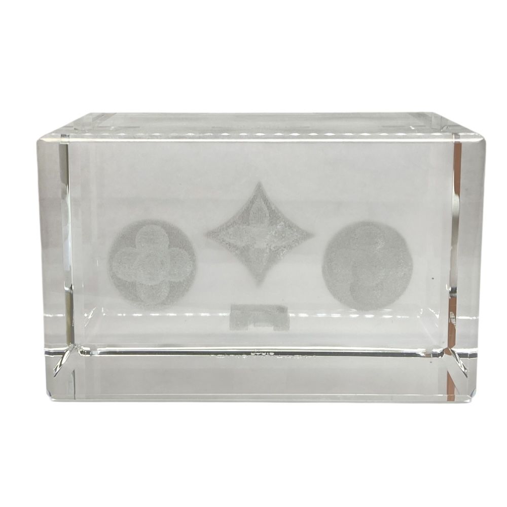 ルイヴィトン ペーパーウェイト モノグラム クリスタル オブジェ 置物