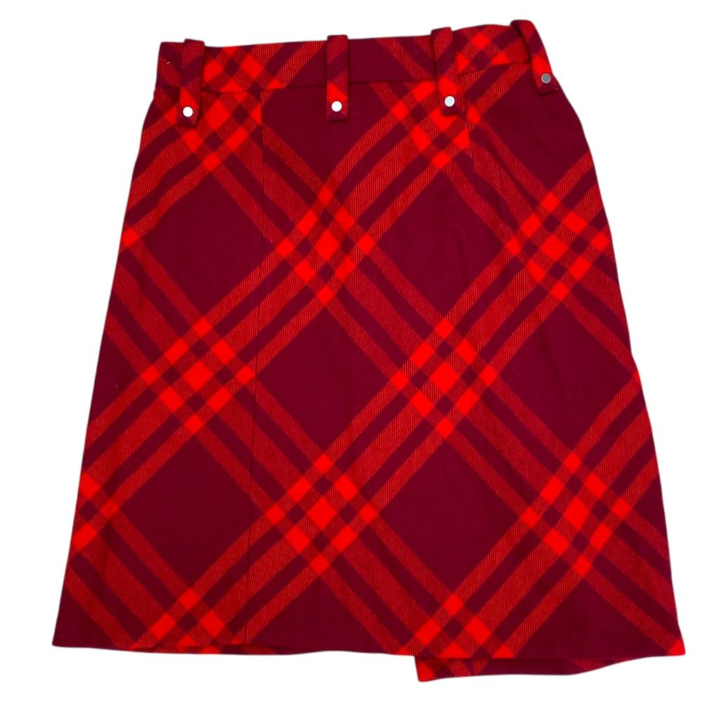 未使用 バーバリー チェック ラップスカート ボトムス スカート ひざ丈