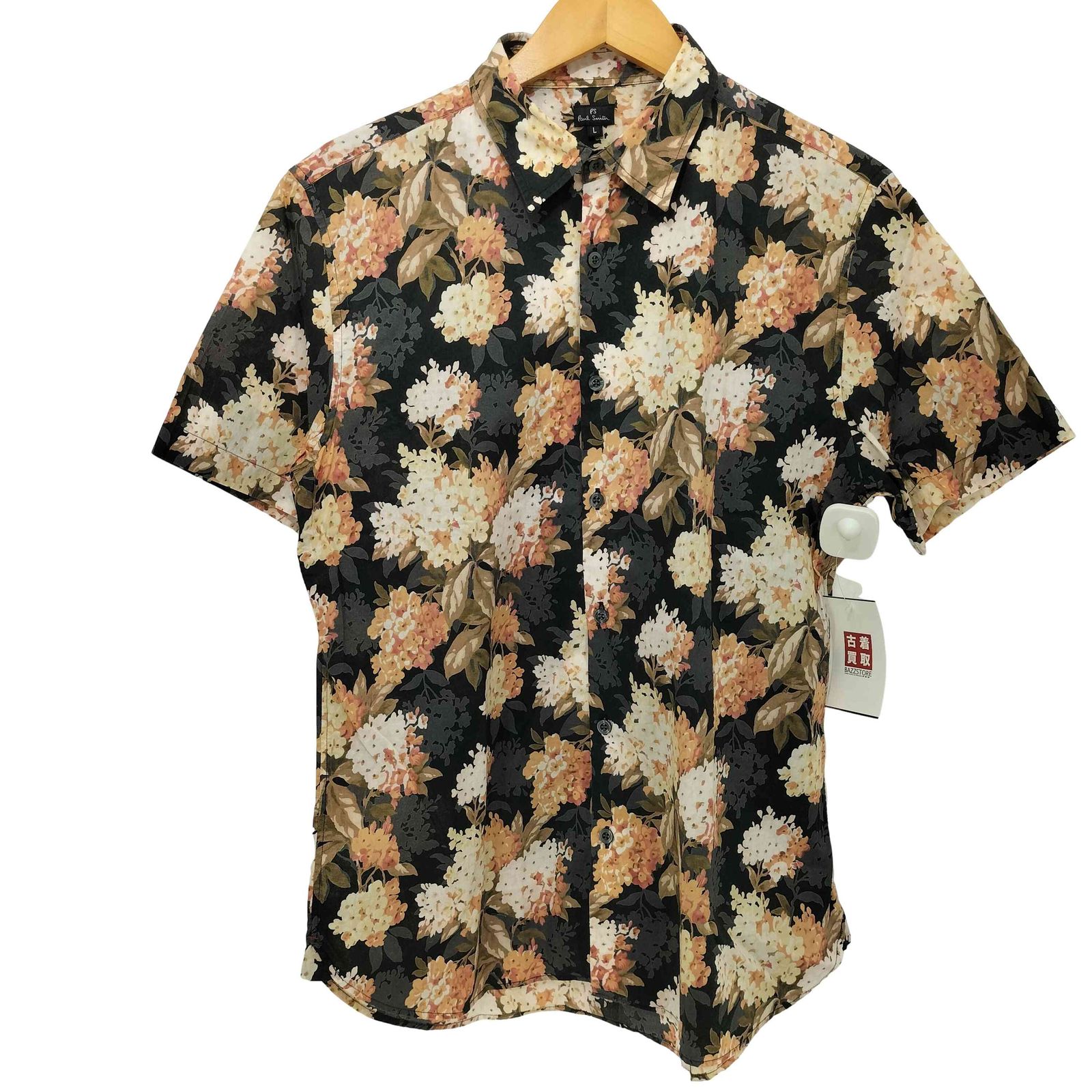 ピーエスポールスミス PS Paul Smith 花柄 レギュラーカラー 半袖 