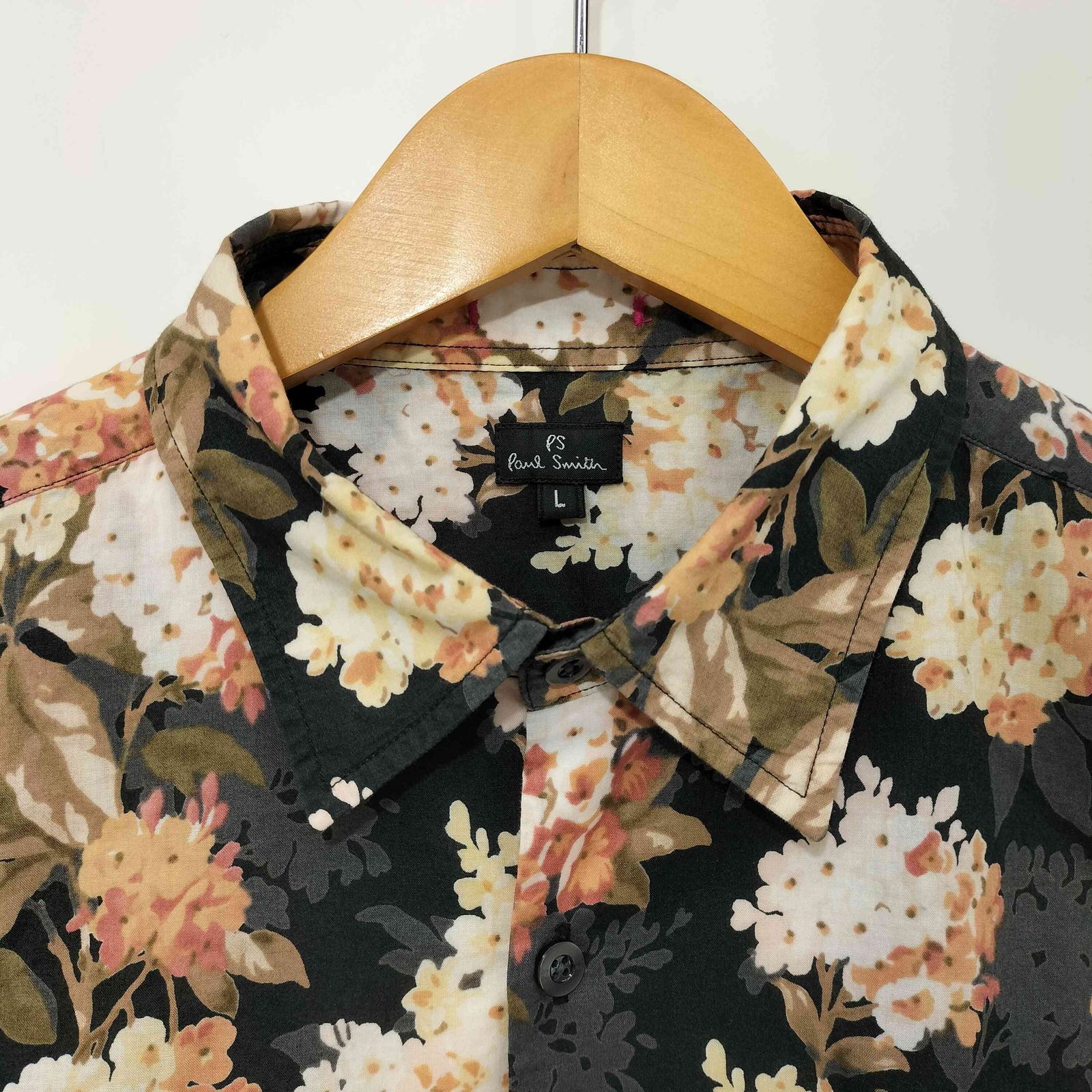 ピーエスポールスミス PS Paul Smith 花柄 レギュラーカラー 半袖 