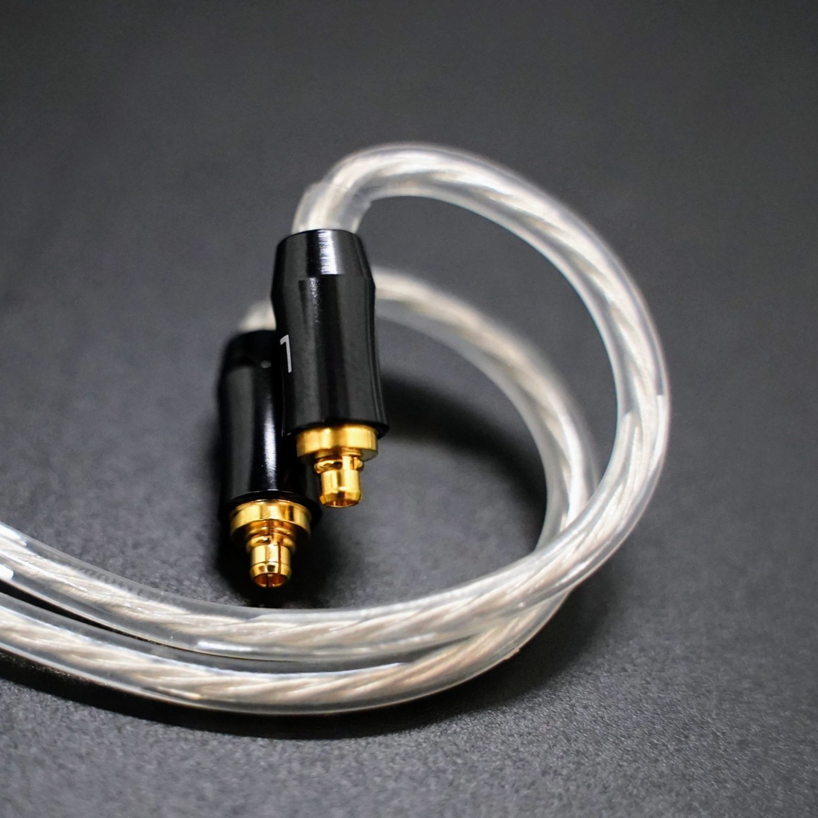 7N 超冷凍製単結晶銅銀メッキ最高スペックケーブルIE900用/4.4mm L字