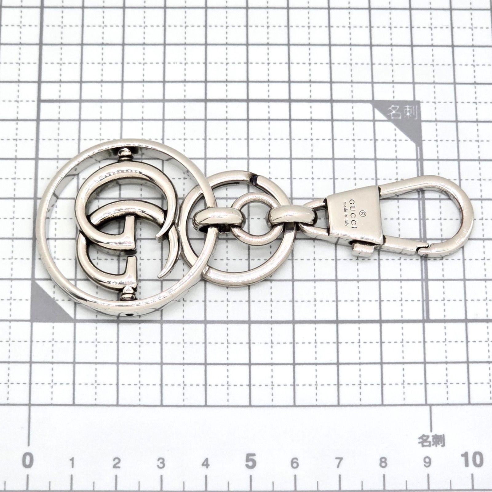 GUCCI グッチ ダブルG キーチェーン キーホルダー シルバートーン