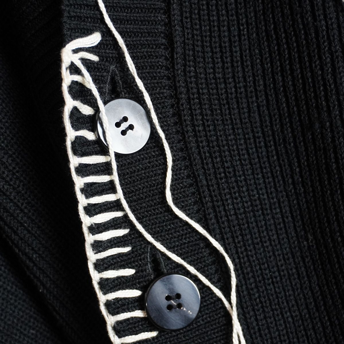 美品 OUAT オーユーエーティー office cardigan ステッチ デザイン