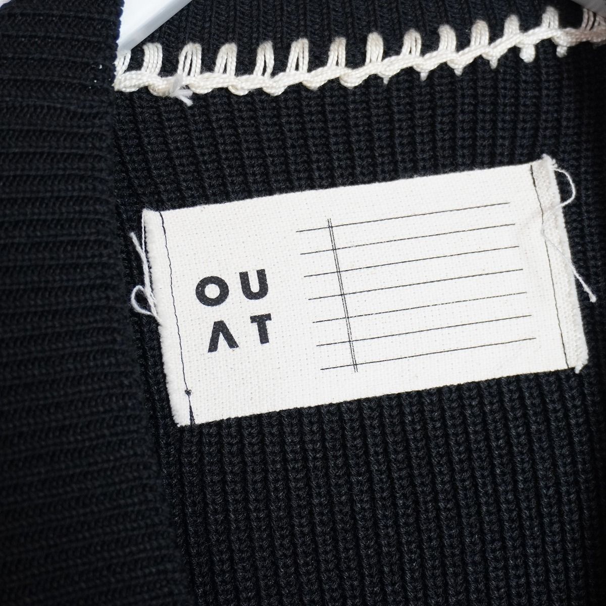 美品 OUAT オーユーエーティー office cardigan ステッチ デザイン 
