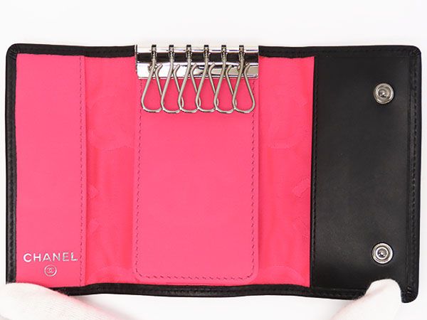 未使用】シャネル CHANEL カンボンライン 6連キーケース キーリング