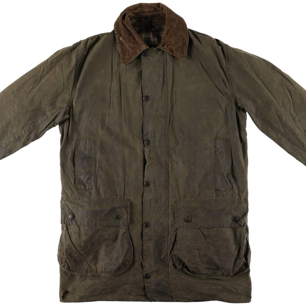 古着 90年代 バブアー Barbour BORDER ボーダー 旧3ワラント ワックス