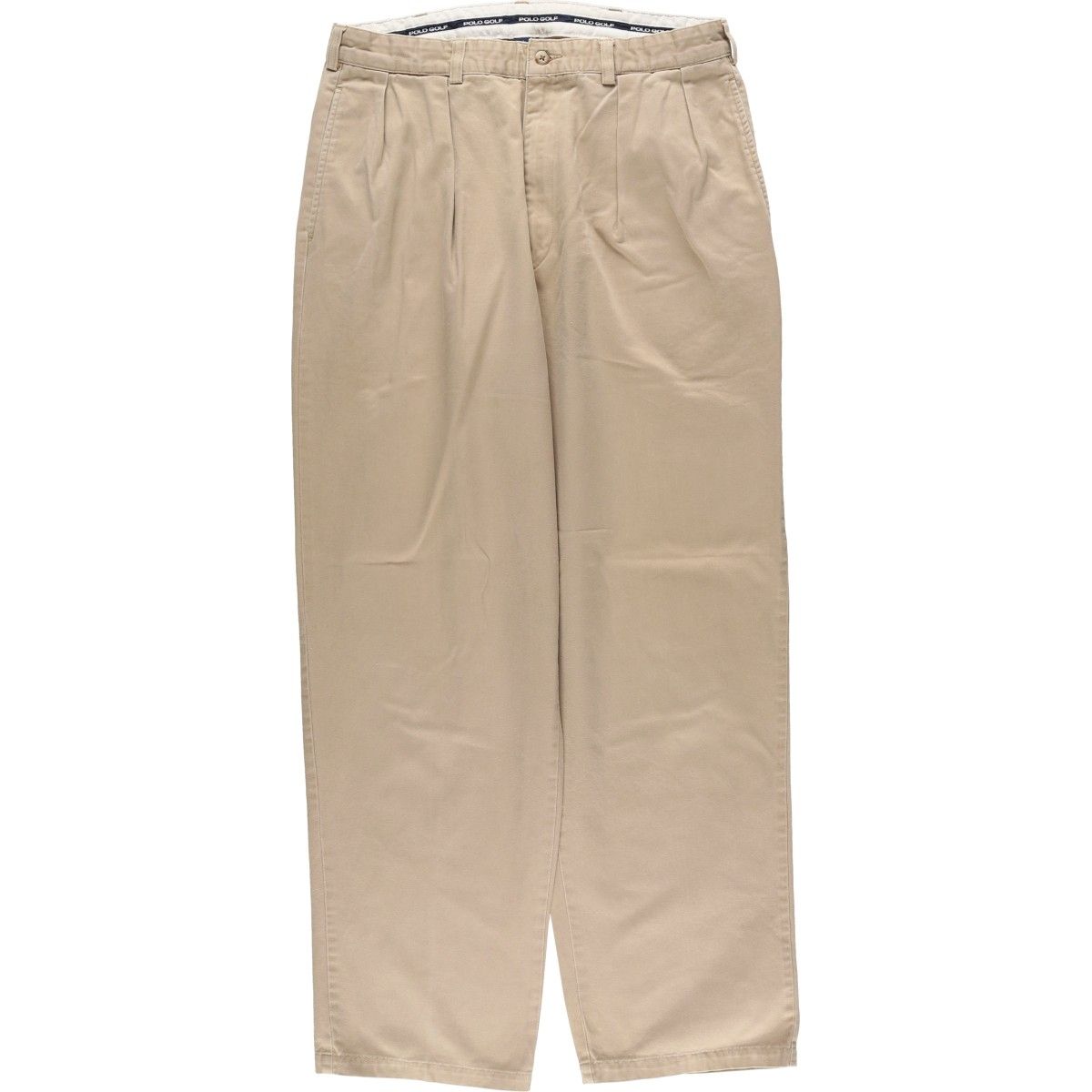 未使用 POLO GOLF ラルフローレン 綿 ツータック ワイド パンツ 古着 90年代 ラルフローレン Ralph Lauren POLO GOLF ポロゴルフ