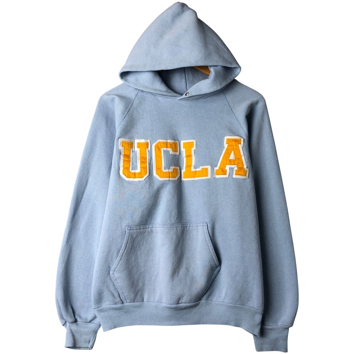 XL☆古着 スウェット 80年代 ディスカス UCLA カレッジ USA製 水色 