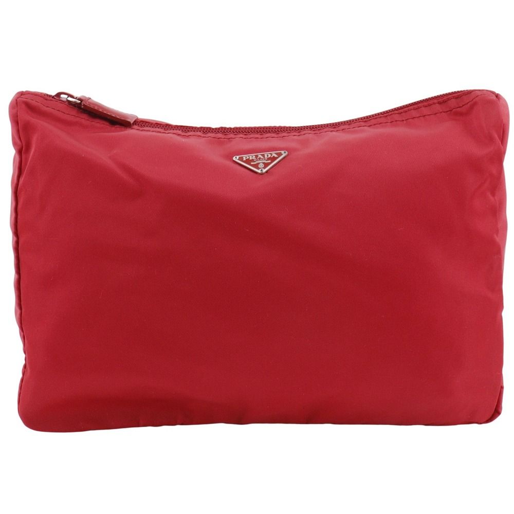 美品 プラダ PRADA ポーチ 赤 PRADA】プラダ ナイロン 赤 レディース ポーチ - メルカリ