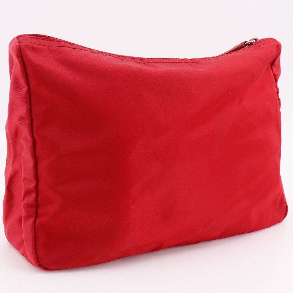 美品 プラダ PRADA ポーチ 赤 PRADA】プラダ ナイロン 赤 レディース ポーチ - メルカリ