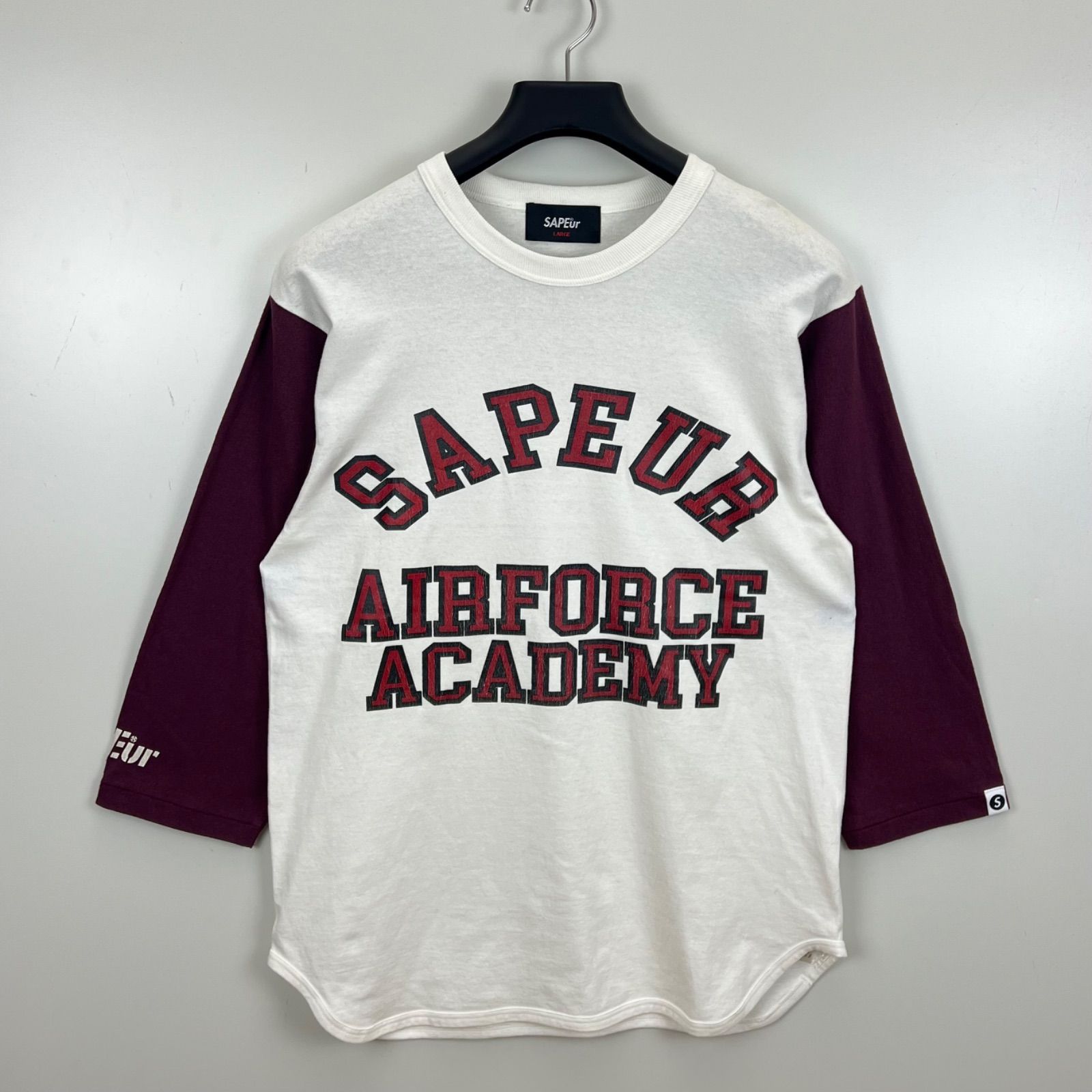 SAPEur AIR FORCE print 3/4 Tee L サプール プリント 7部袖 ロンT