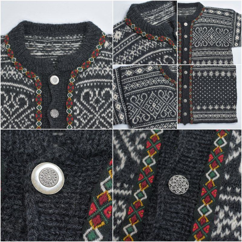 80s スコットランド製 ユーロヴィンテージ くるみボタン ウール カーディガン 80s スコットランド製 ユーロヴィンテージ くるみボタン ウール