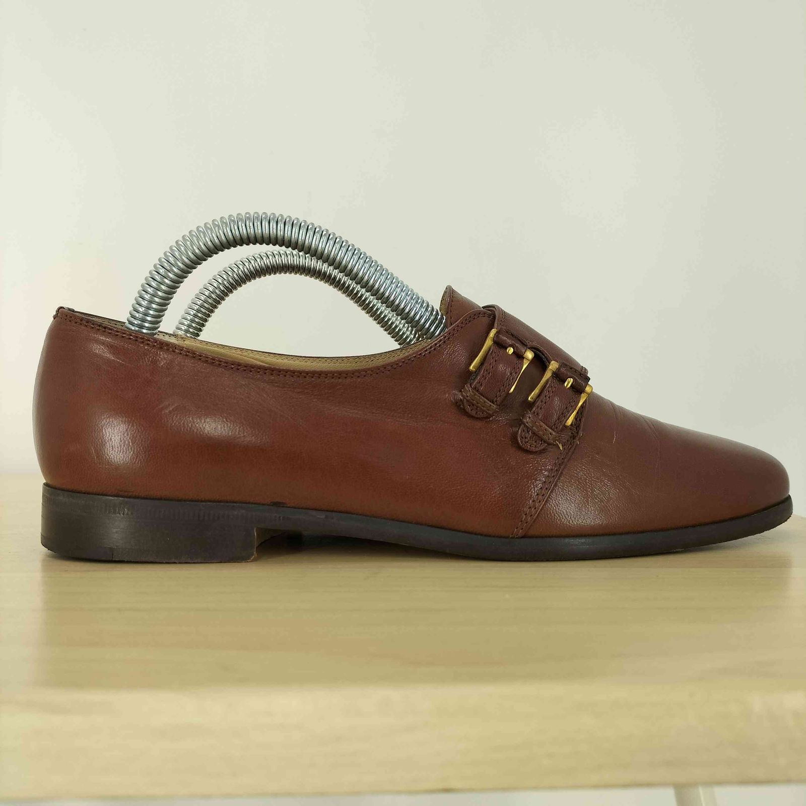 ヒロフ HIROFU 本革 ダブル モンク ストラップ レザー シューズ