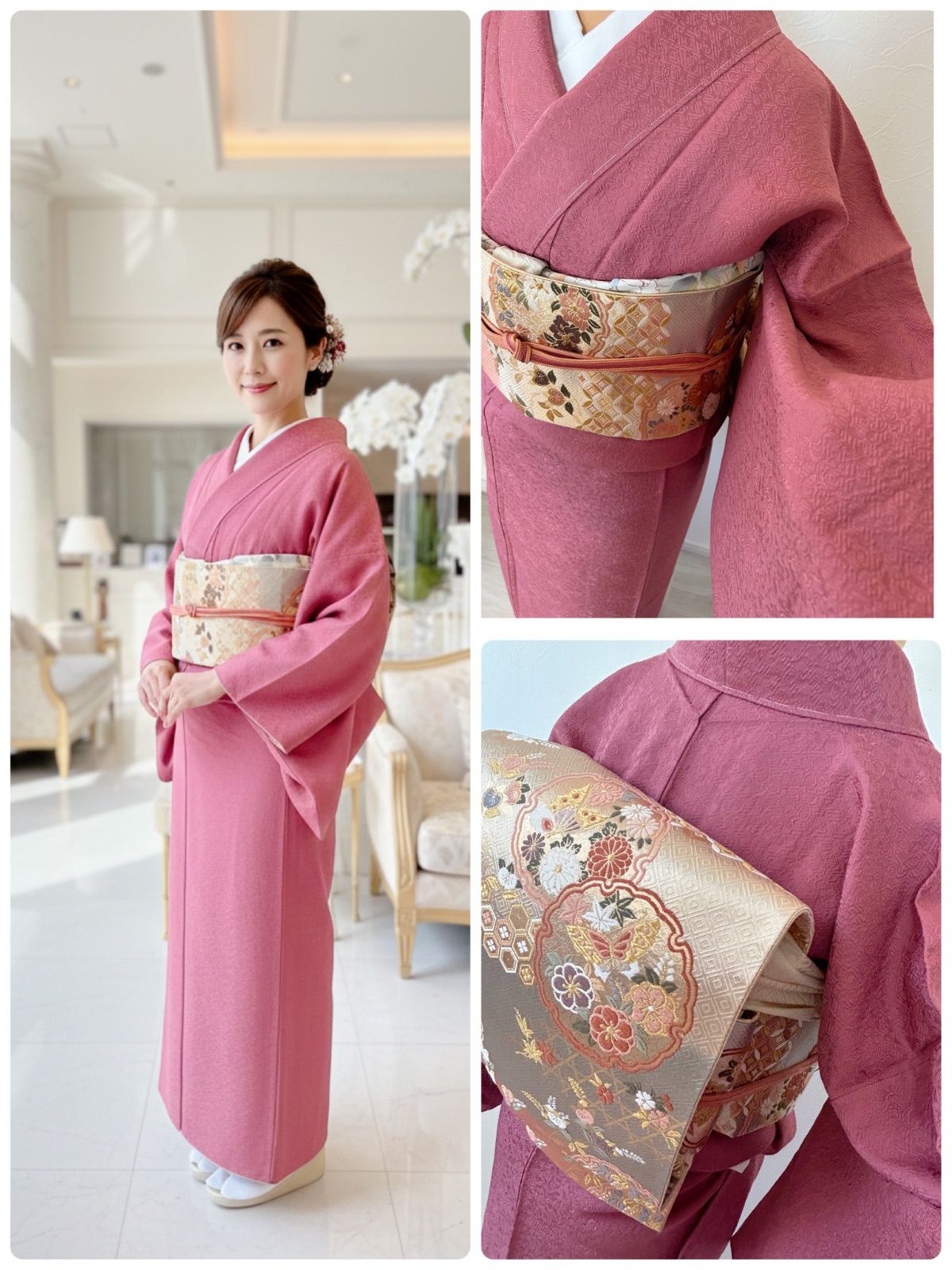 新品訪問着フルセットお探しの方にも 裄長めトールサイズ 身丈161 裄70