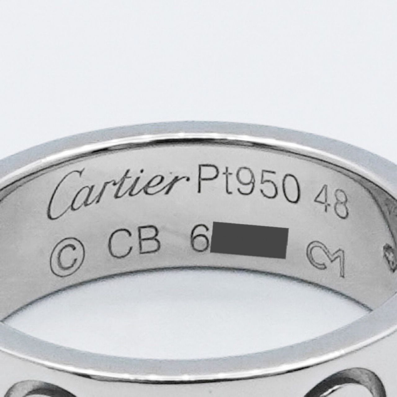 仕上済】カルティエ ラブリング Pt 8号 8 48 Pt950 レディース リング 
