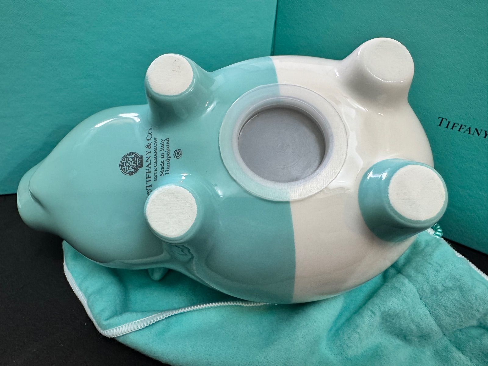 ティファニー ピギーバンク 貯金箱② 箱と布袋付き - メルカリ