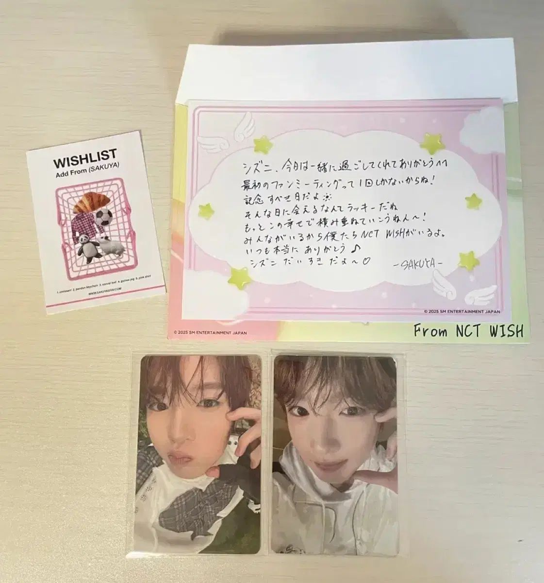 NCTWISH サクヤ COLOR showcase ショーケース 限定 トレカ NCT WISH サクヤ COLOR ショーケース 特典 ステッカー + 日本