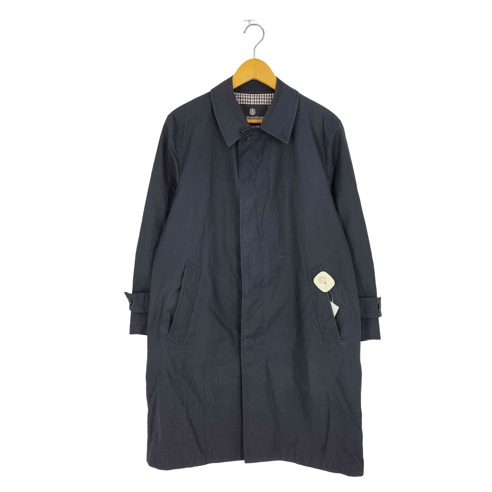 アクアスキュータム AQUASCUTUM 裏地チェック柄 コットン トレンチ