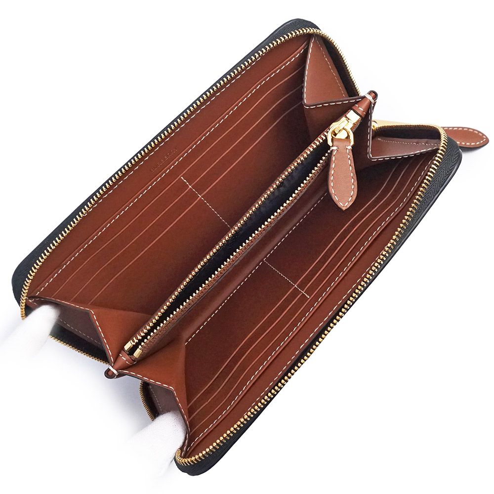 バーバリー ホースフェリー プリント ラウンドファスナー 長財布