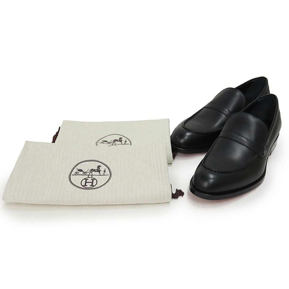 エルメス セリエ ビジネスシューズ ローファー 靴 #42 27cm レザー