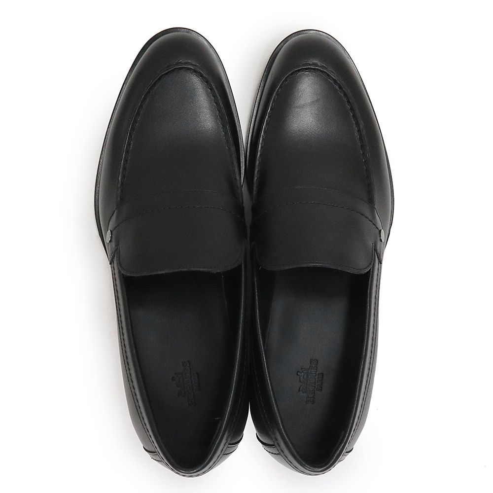 エルメス セリエ ビジネスシューズ ローファー 靴 #42 27cm レザー