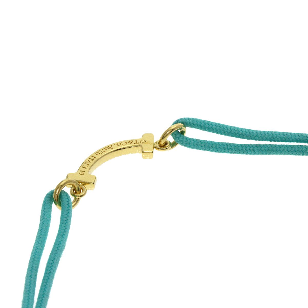 TIFFANY&Co. ティファニー Tスマイル ミニ ダイヤモンド ブルーコード