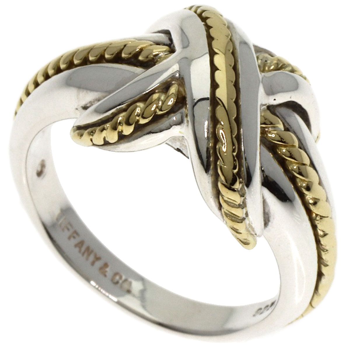 TIFFANY&Co. ティファニー シグネチャークロス リング・指輪 SV K18YG