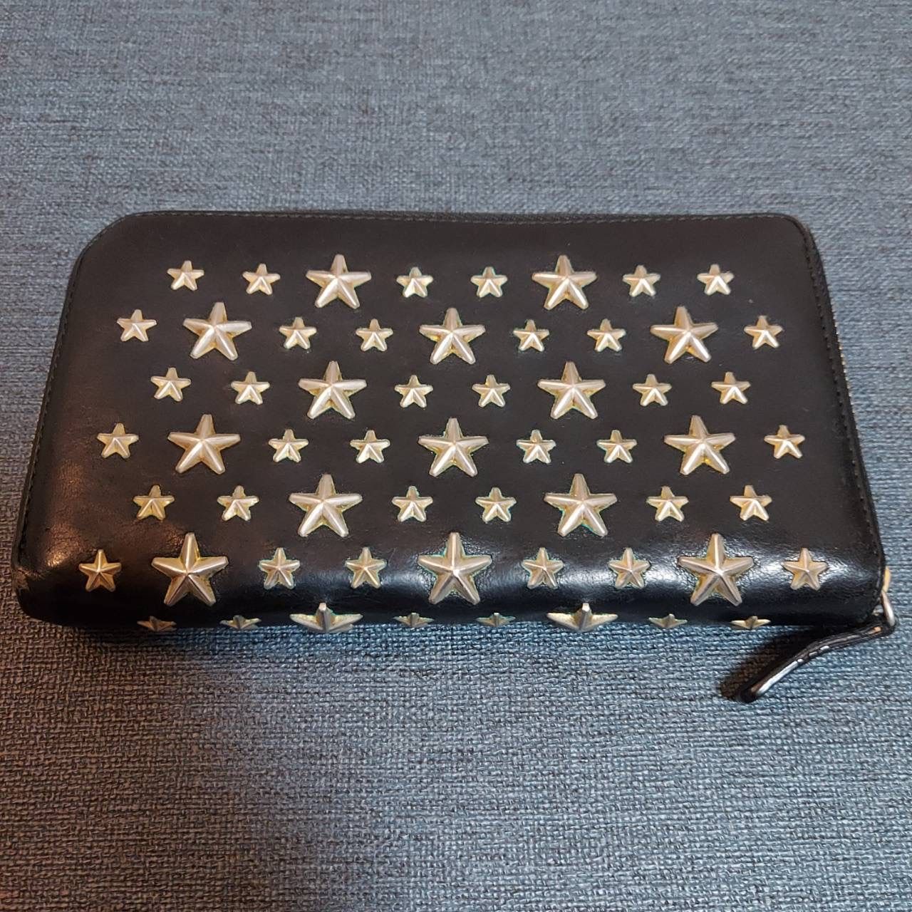 ジミーチュウ 星 スタッズ レザー長財布 ブラック 人気 黒 - メルカリ