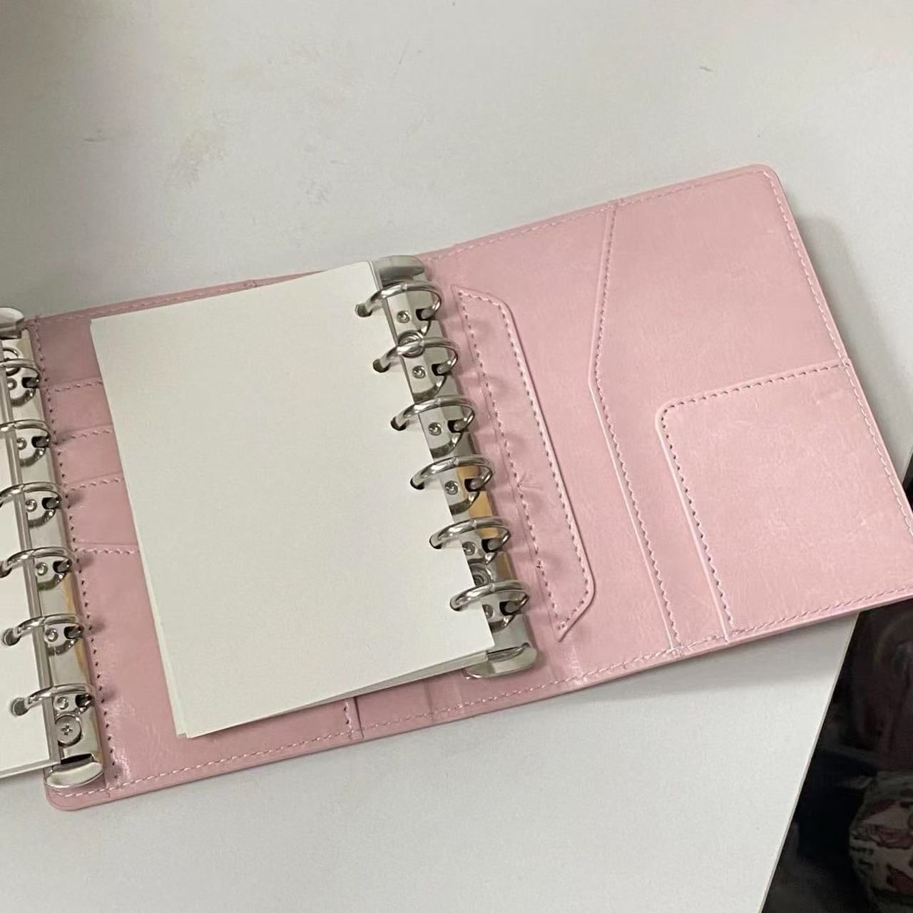 新品 大人気 ダブルリング A7 無地80枚 システム手帳 カバー