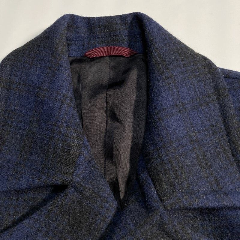 Paul Smith☆名作☆UKロック&モード☆チェック メルトンウール Pコート