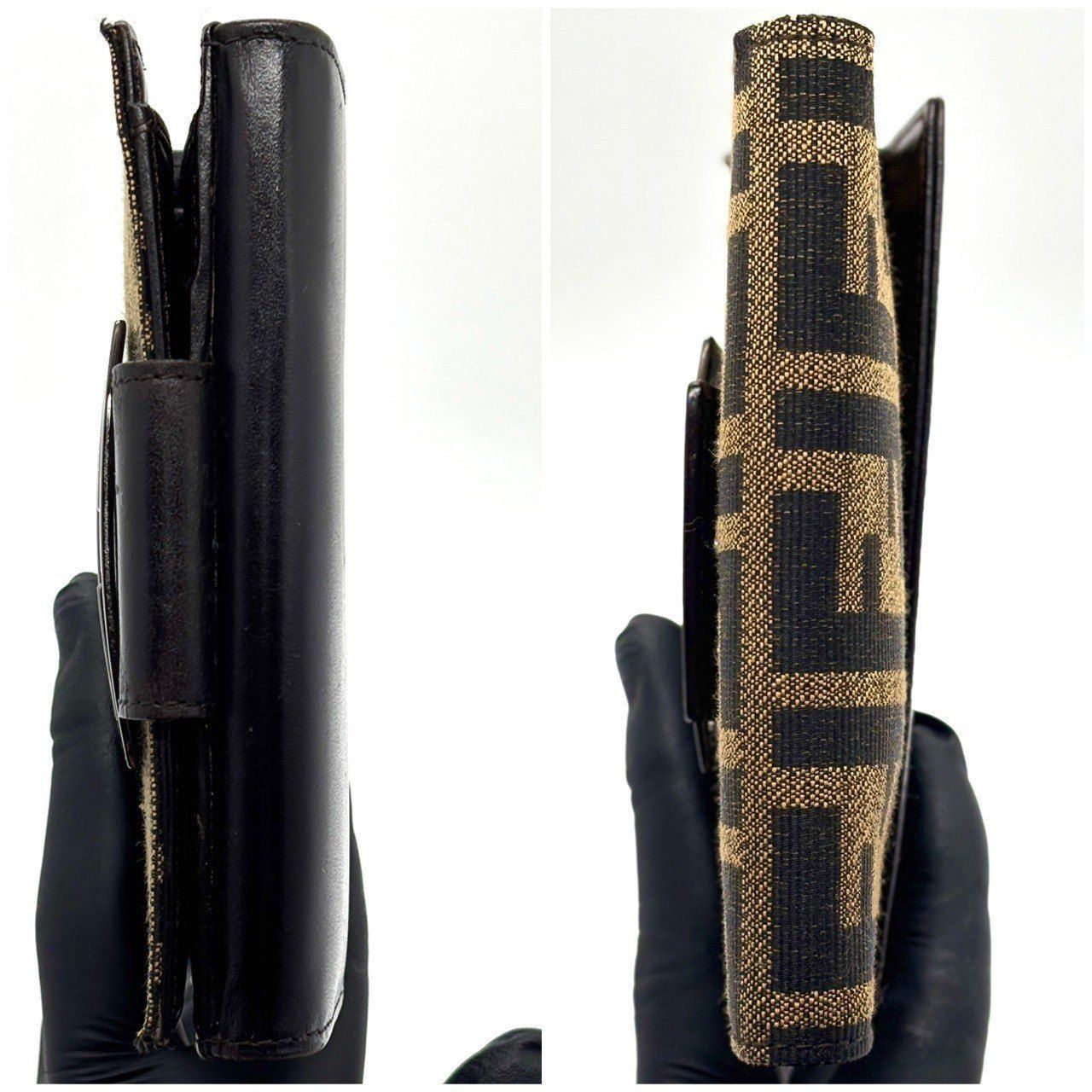 時代を超える象徴美✨ FENDI フェンディ 二つ折り財布 ズッカ柄