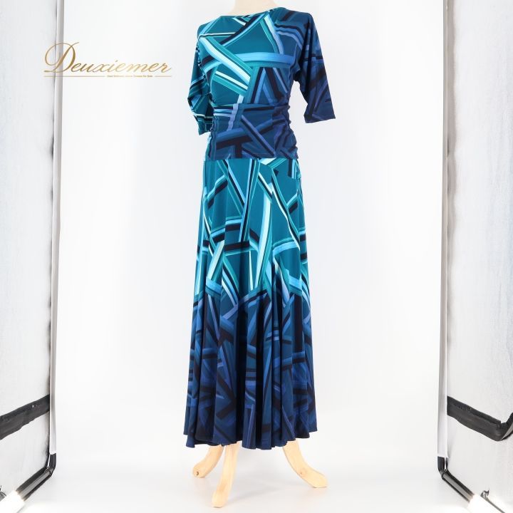 チャコット　社交ダンス　新品　スカート、トップス　セットアップ 社交ダンス 衣装 チャコット Chacott ツーピース セットアップ 上下