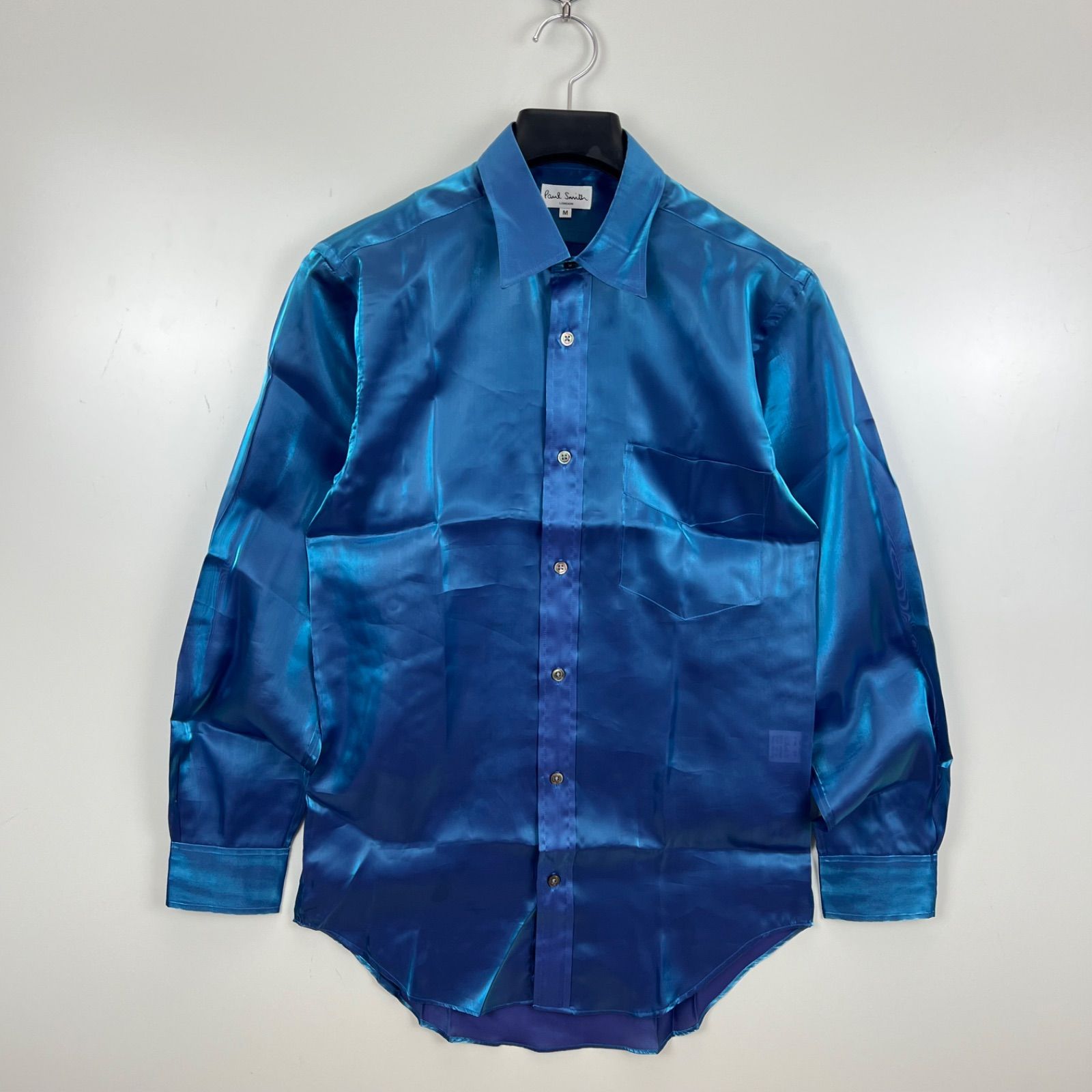 PAUL SMITH 00s y2k archive shiny orange poly L/S shirts M ポール