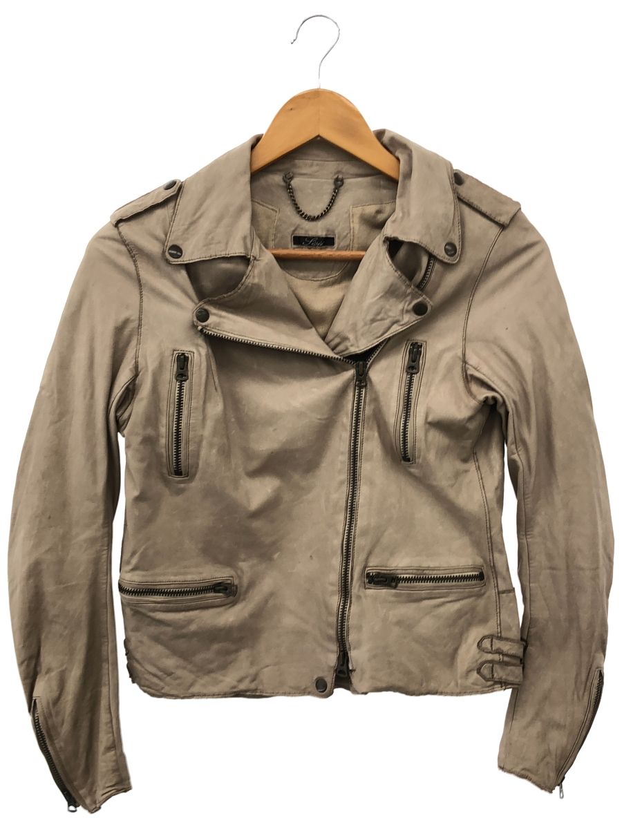 Sisii (シシ) カウレザーダブルライダース レディース ベージュ