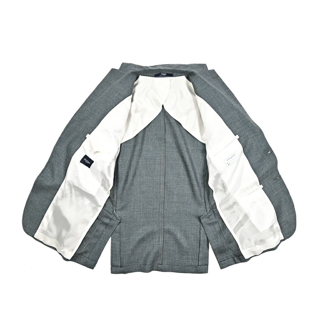 【新品未使用】BARBA（バルバ）高級 ウール シングルジャケット 極美品□BARBA バルバ ウール100% シングル アンコンジャケット