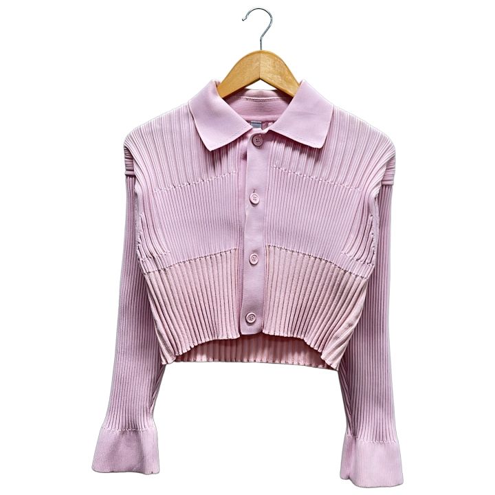 CFCL ① CF007KE111 FLUTED CROPPED SHIRT CARDIGAN レディース ピンク