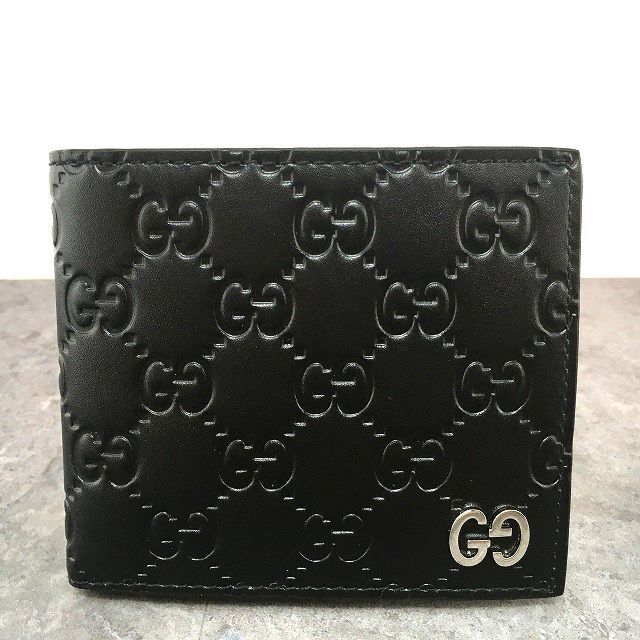 538 送料込み！ 未使用品 GUCCI 二つ折り財布 473922 グッチシマ