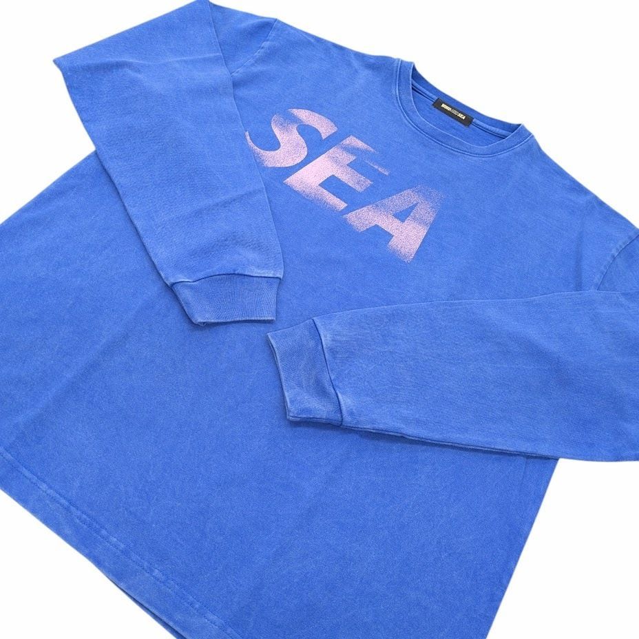 未使用品 WIND AND SEA SEA P-DYE L/S TEE BLUE CHERRY ウィンダンシー 