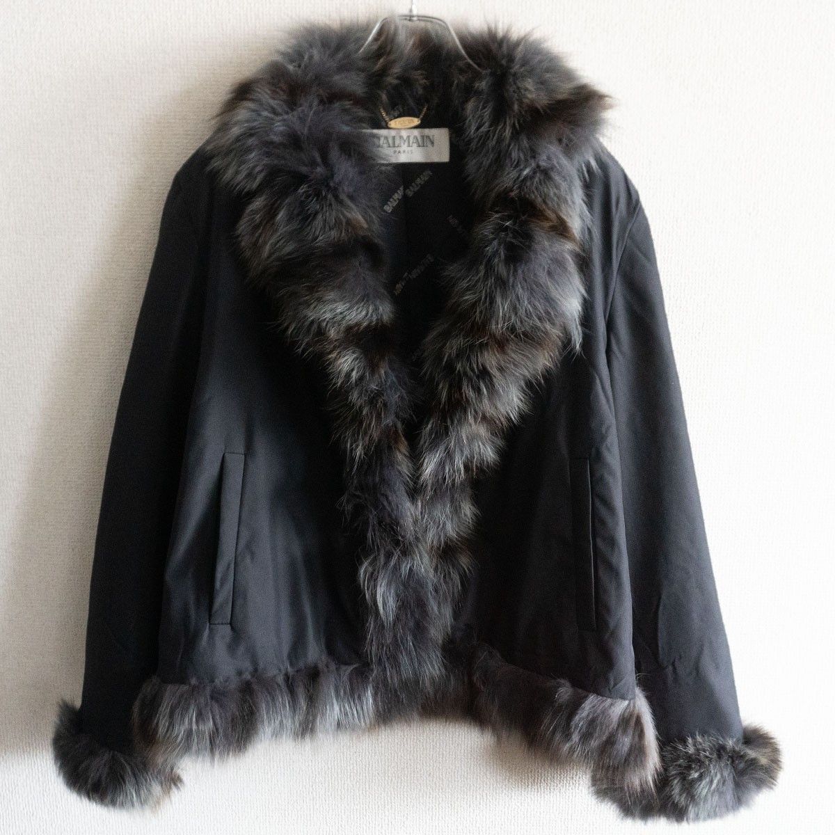 最高級】 BALMAIN 【シルク×ダウン×フォックスファー ジャケット