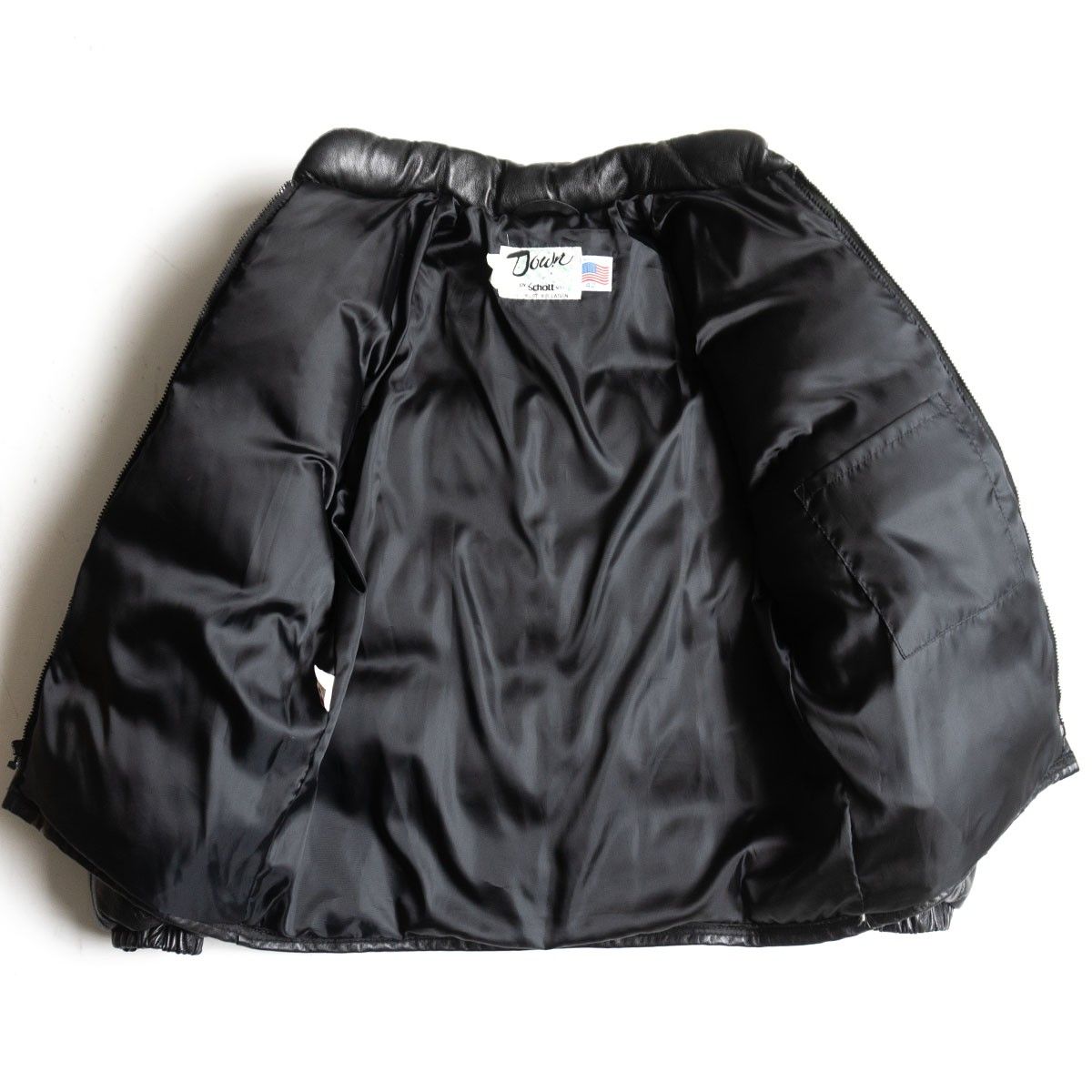 美品/ビッグサイズ】SCHOTT【214D/レザーダウンジャケット】42