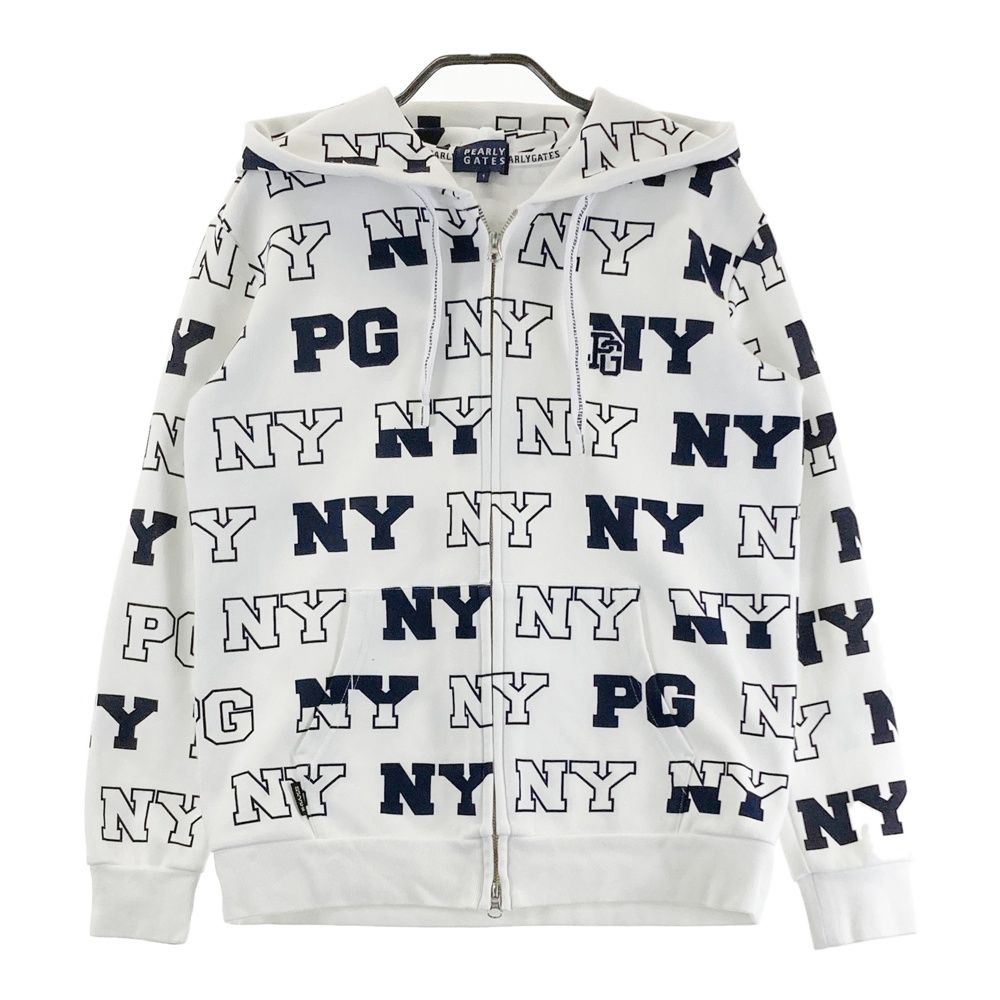 サイズ：1 PEARLY GATES パーリーゲイツ ジップパーカー ロゴ総柄